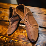 Viking shoes, viking turn shoes, medieval shoes, haithabu shoes, re-enactment shoes