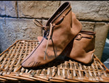 Viking shoes, viking turn shoes, medieval shoes, haithabu shoes, re-enactment shoes