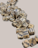 Medieval Bone Dice Viking Dice with spots. D6 Dice for gaming