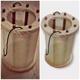 Viking lantern, large Medieval Lantern,Chestnut, wooden, Viking lamp, Larp, SCA, Lantern, Candle light, Witcher, Historical Re-enactment