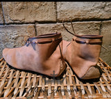 Viking shoes, viking turn shoes, medieval shoes, haithabu shoes, re-enactment shoes