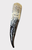 Viking Drinking horn carved