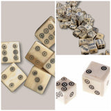 Medieval Bone Dice Viking Dice with spots. D6 Dice for gaming
